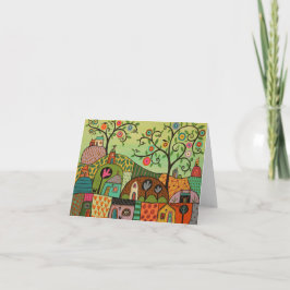 Cartão De Notas Placa de Nota Dobrada de Paisagem Lusciosa