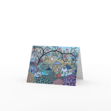 Placa de Nota Dobrada de Paisagem Sunny