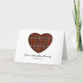 Cartão De Notas Placa de Nota Dobrada do Proverb Africano