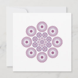 Cartão De Notas Placa de Nota Floral Springtime em magenta e roxo