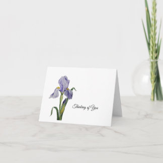 Cartão De Notas Placa de Nota Iris Puro de Aquarela
