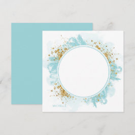 Cartão De Notas Placa de Nota Personalizada Glitter de Água