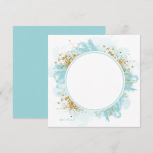 Cartão De Notas Placa de Nota Personalizada Glitter de Água