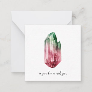 Cartão De Notas *~* Placa de Nota Plana AP64 de cristal TOURMALINE