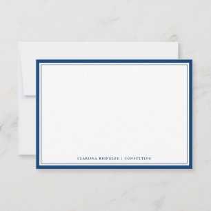 Cartão De Notas Placa de Nota Plana Azul Meia-Noite