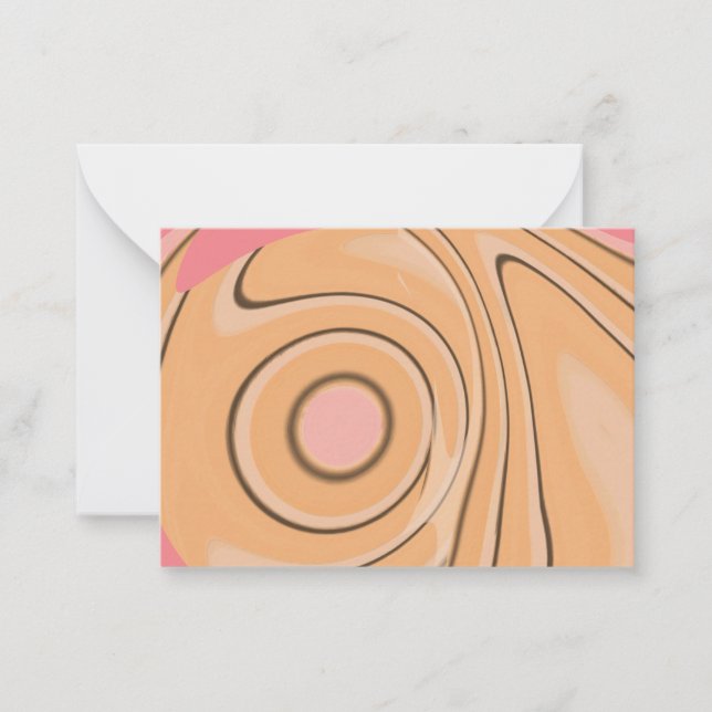 Cartão De Notas Placa de nota plana com design abstrato (Frente)