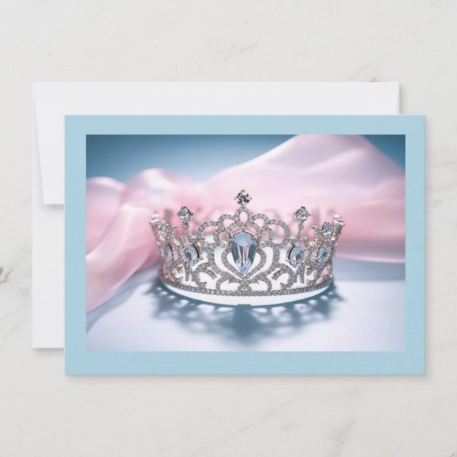 Cartão De Notas Placa de Nota Plana Coroa Pageante (Frente)