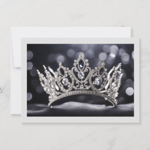 Cartão De Notas Placa de Nota Plana Coroa Pageante