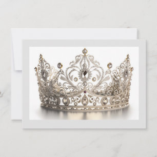 Cartão De Notas Placa de Nota Plana Coroa Pageante