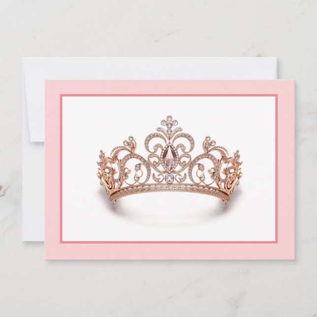 Cartão De Notas Placa de Nota Plana Coroa Pageante (Frente)