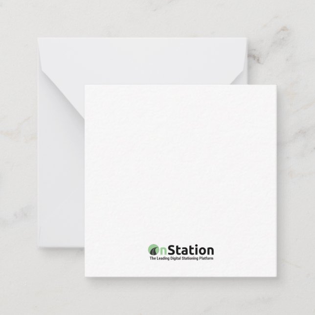 Cartão De Notas Placa de Nota Plana de 2,5" x 2,5" (Frente)