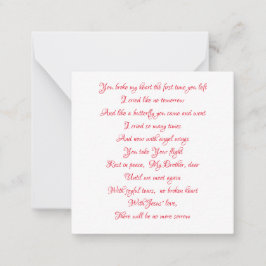 Cartão De Notas Placa de nota plana de 2,5" x 2,5" - MEMÓRIA IN