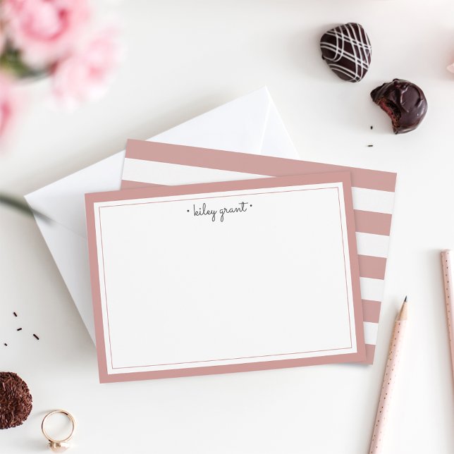 Cartão De Notas Placa de Nota Plana de Papel Personalizado da Rosa (Criador carregado)