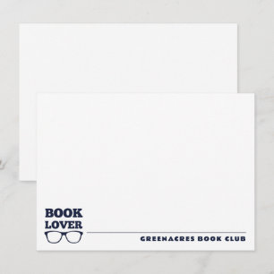 Cartão De Notas Placa de Nota Plana do Lover do Livro Azul do Mari