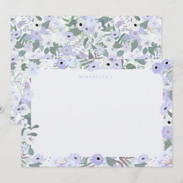 Cartão De Notas Placa de Nota Plana Mirabelle em Lilac