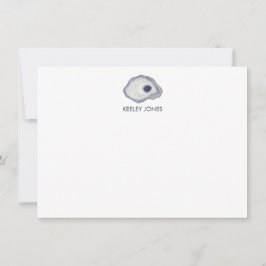 Cartão De Notas Placa de Nota Plana Personalizada Oyster