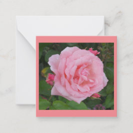 Cartão De Notas Placa de Nota Plana Rosa Clássica