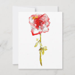 Cartão De Notas Placa de Nota Plana Rosa Watercolor e Tinta
