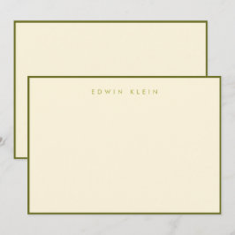 Cartão De Notas Placa de Nota Plana Verde Hudson 5"x7"