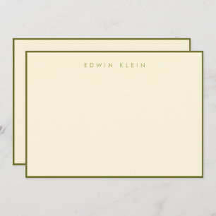 Cartão De Notas Placa de Nota Plana Verde Hudson 5"x7"