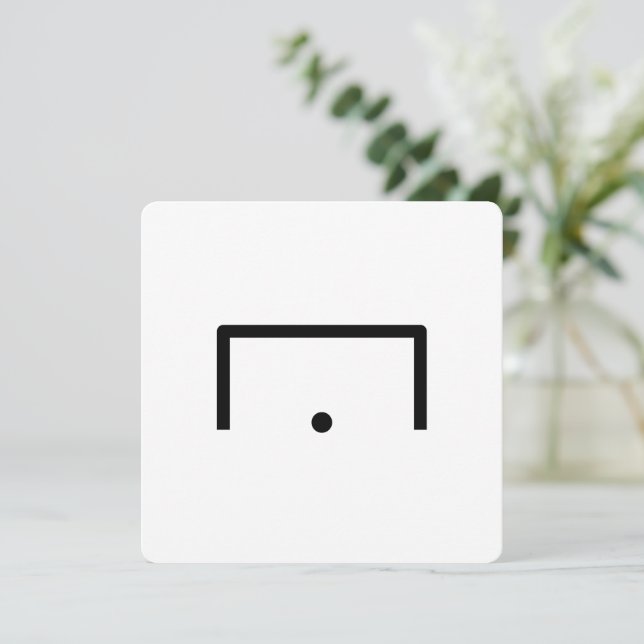 Cartão De Notas Placa de Nota Simples de Meta (Em pé/Frente)