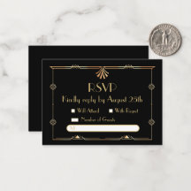 Placa de Nota Simples RSVP de Casamento de Arte