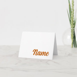 Cartão De Notas Placa de Obrigado Personalizado BURNT ORANGE