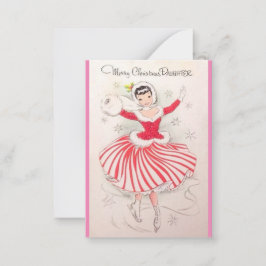 Cartão De Notas Placa de Pele de Gelo natal vintage para Filha