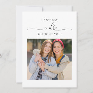 Cartão De Notas Placa de Proposta de Bridesmaid Simples Moderna e