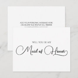Cartão De Notas Placa de Proposta de Madrinha de casamento de Scri