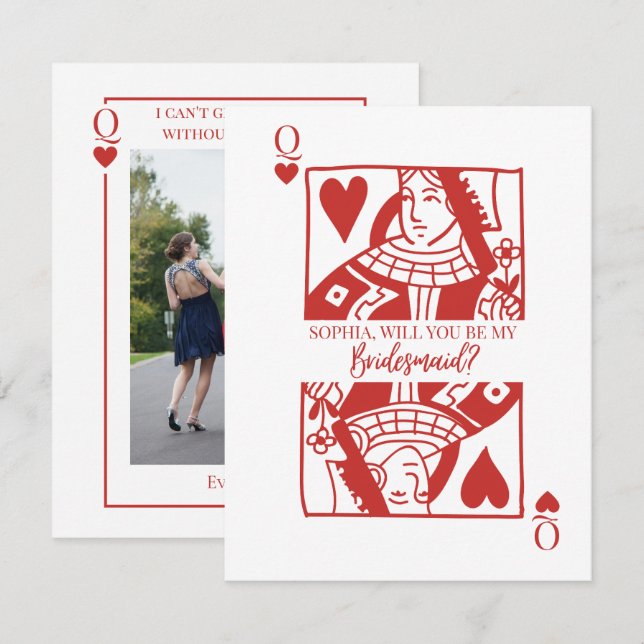 Cartão De Notas Placa de Reprodução em Las Vegas Bridesmaid Propos (Frente/Verso)