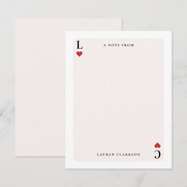 Cartão De Notas Placa de Reprodução Inscrita em Papel de Carta (Frente/Verso)