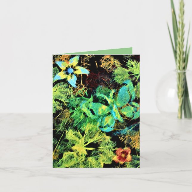 Cartão De Notas Placa de Vazio de borboletas e flores rodilius (Frente)