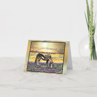 Cartão De Notas Placa de Vazio Pet Star Sunset Pony