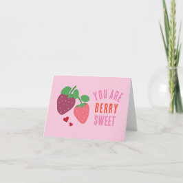 Cartão De Notas Placa Dia de os namorados Berry Sweet