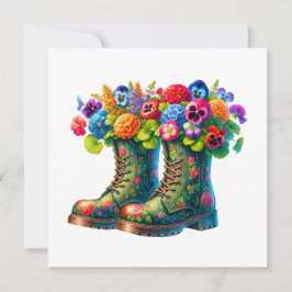 Cartão De Notas Placa Floral Flat Note e Arte para Frame