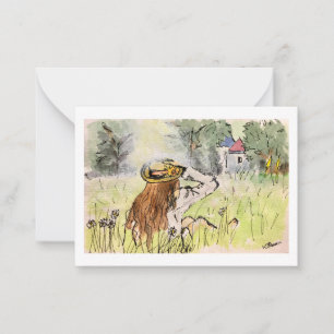 Cartão De Notas Placa Meadow, Impressão de Arte Pequena