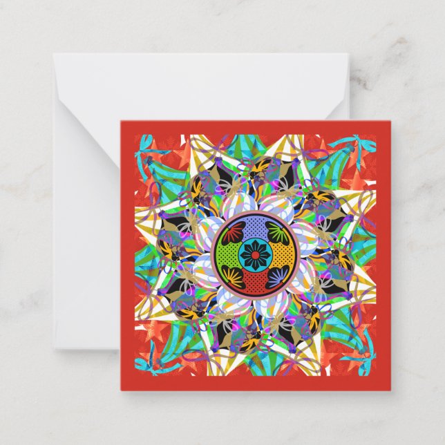 Cartão De Notas Placa Pequena de Ornamentos Mah Jongg (Frente)