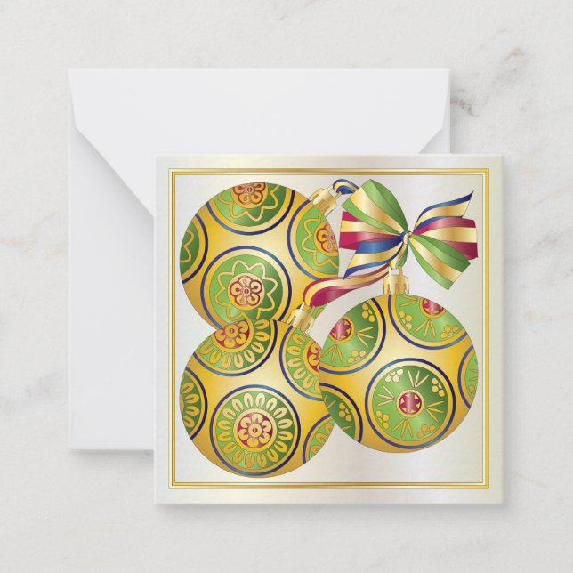 Cartão De Notas Placa pequena para Enfeites de natal Mah Jongg (Frente)