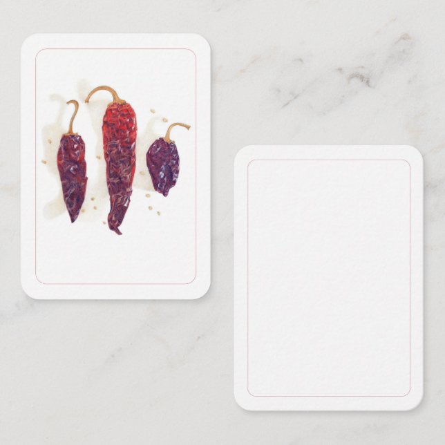 Cartão De Notas Placa plana II CHILI PEPPERS 2.5x3.5 (Frente/Verso)