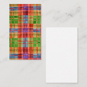 Cartão De Notas Placa plana MAC RAE TARTAN 3.5x2