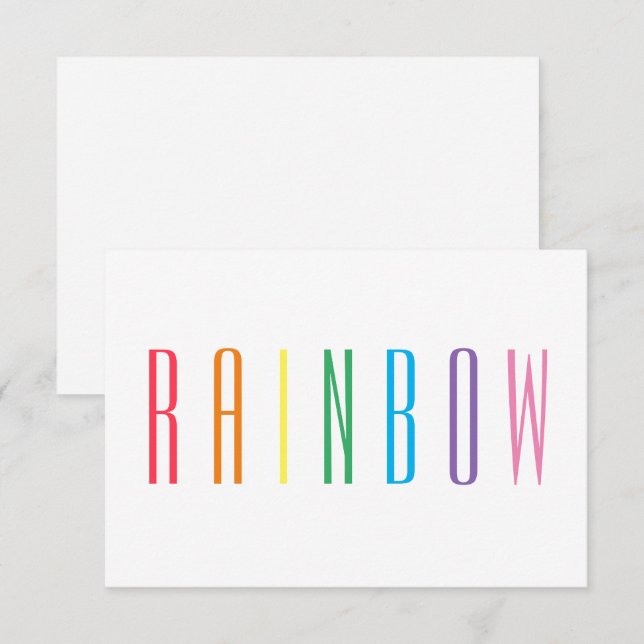 Cartão De Notas Placa plana RAINBOW 3.5x5 (Frente/Verso)