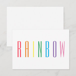 Cartão De Notas Placa plana RAINBOW 3.5x5