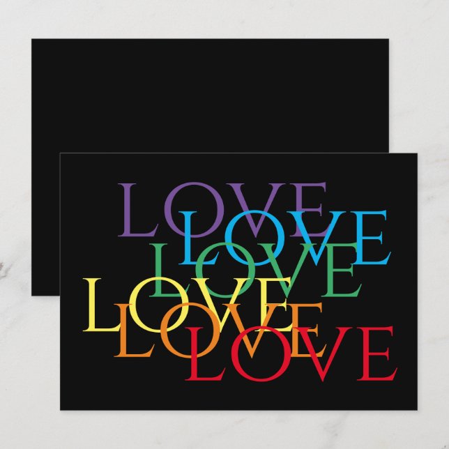 Cartão De Notas Placa plana RAINBOW LOVE II 4.5x6.25 (Frente/Verso)