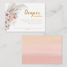 Placa Raffle Fralda Boho Pampas