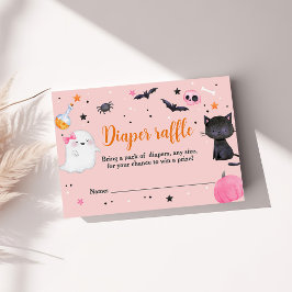 Cartão De Notas Placa Raffle Fralda do Boo Halloween