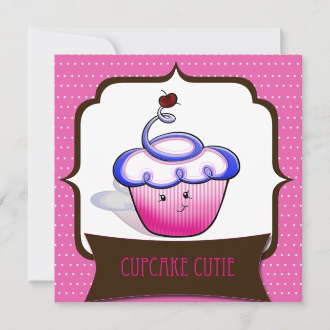 Cartão De Notas Placas cupcakes (Frente)