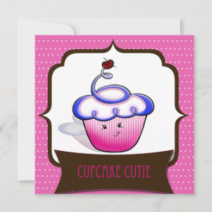 Cartão De Notas Placas cupcakes