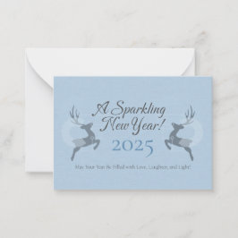 Cartão De Notas Placas de ano novo 2025