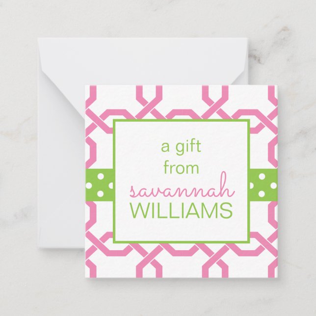 Cartão De Notas Placas de gabinete de presentes para lattice & Gro (Frente)